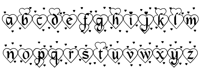 Hearts and Flowers Font LOWERCASE
