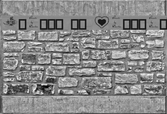 Hearts by Darrian Font examples