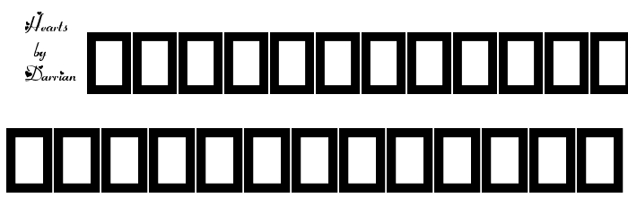 Hearts by Darrian Font LOWERCASE