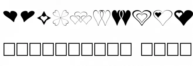 Hearts for 3D FX Font OTHER CHARS