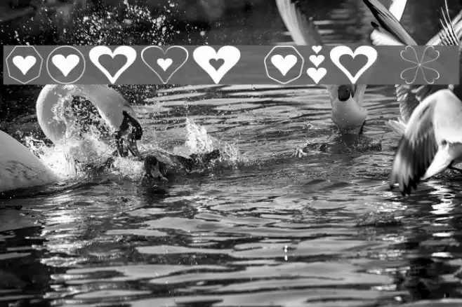 Hearts for 3D FX Font examples