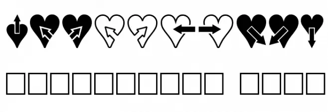 Hearts n Arrows Schriftart Anderer Schreiben