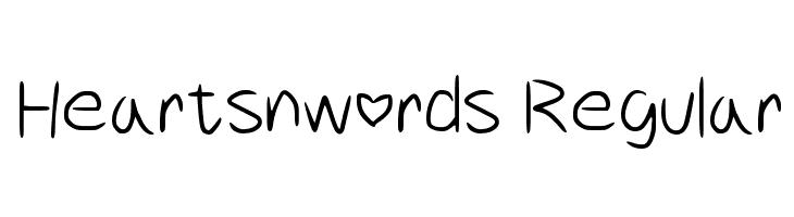 Heartsnwords Regular 字体