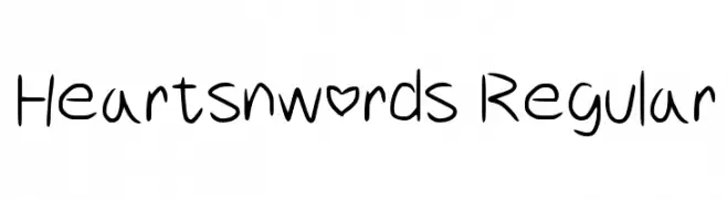 Heartsnwords Regular  baixar fontes gratis