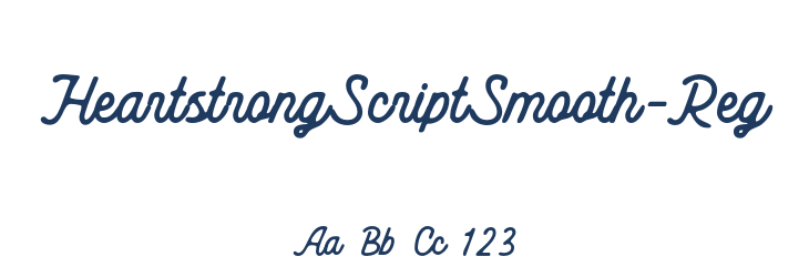 HeartstrongScriptSmooth-Reg Font Preview