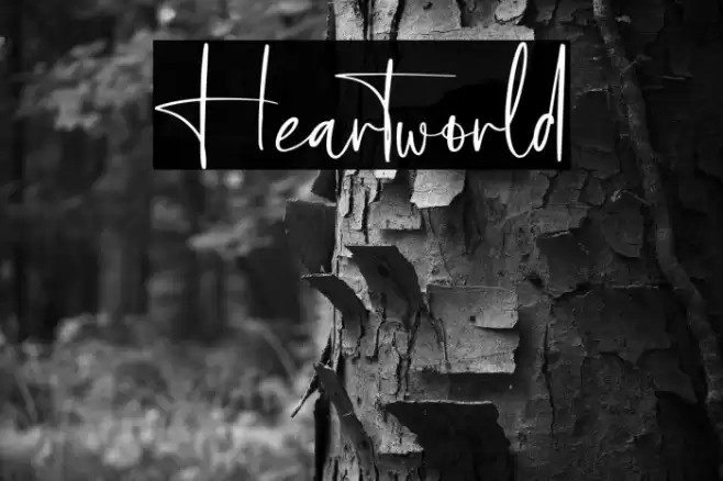 Heartworld फ़ॉन्ट examples
