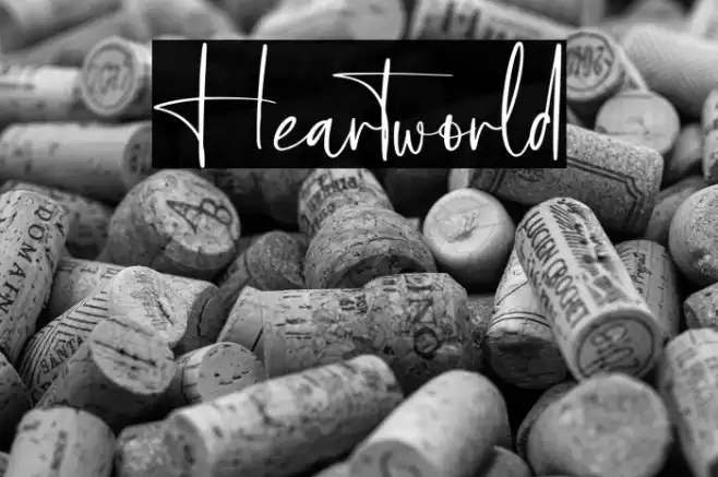 Heartworld फ़ॉन्ट examples