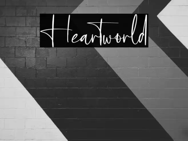 Heartworld फ़ॉन्ट examples