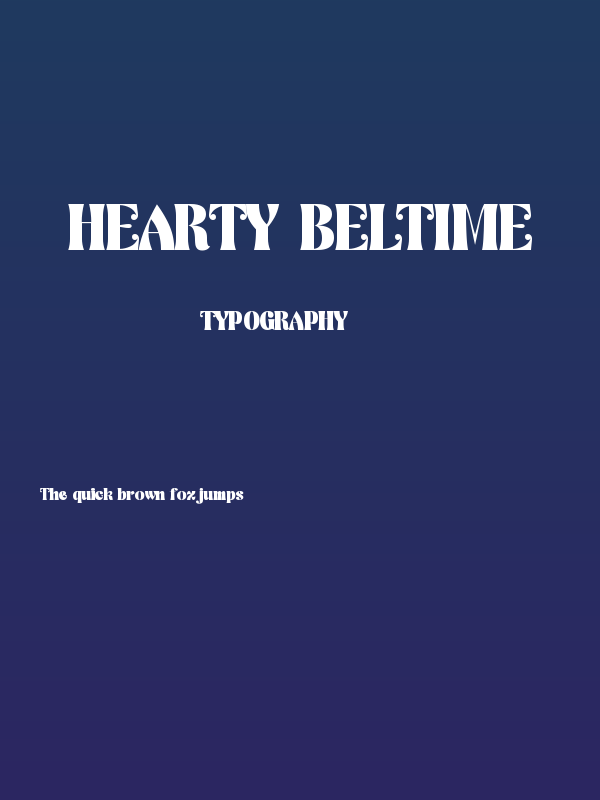 Hearty Beltime Poster