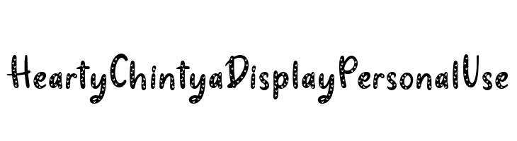 Hearty Chintya Display Personal Use  नि: शुल्क फ़ॉन्ट्स डाउनलोड