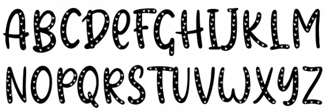 Hearty Chintya Display Personal Use Шрифта ВЕРХНИЙ