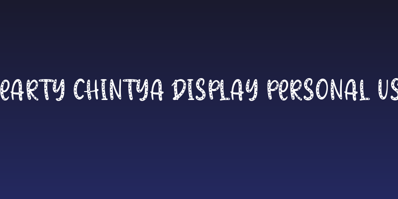 Hearty Chintya Display Personal Use Social Header