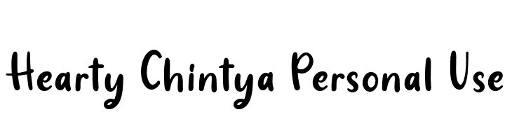 Hearty Chintya Personal Use  नि: शुल्क फ़ॉन्ट्स डाउनलोड