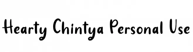 Hearty Chintya Personal Use  Frei Schriftart Herunterladen