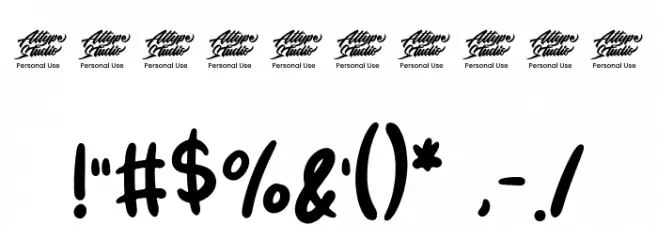 Hearty Chintya Personal Use Font OTHER CHARS