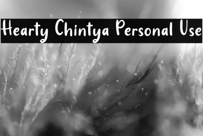 Hearty Chintya Personal Use Font examples