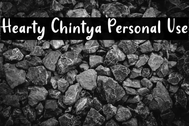 Hearty Chintya Personal Use Font examples