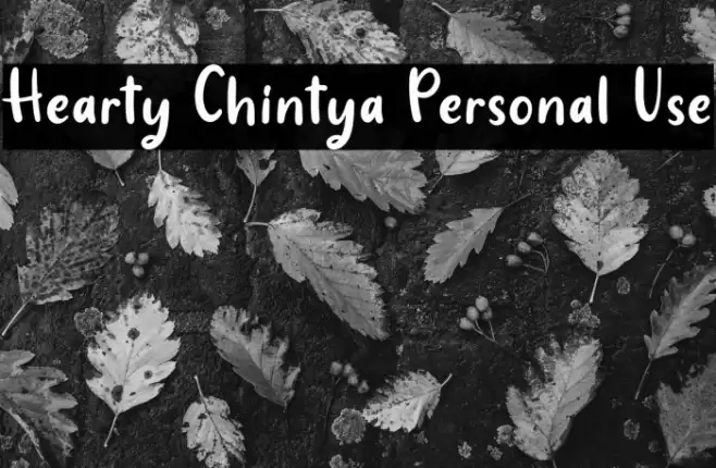 Hearty Chintya Personal Use Font examples