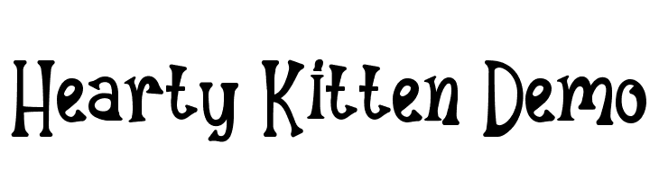 Hearty Kitten Demo Шрифта