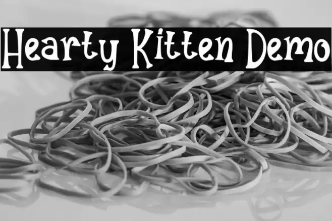 Hearty Kitten Demo Font examples