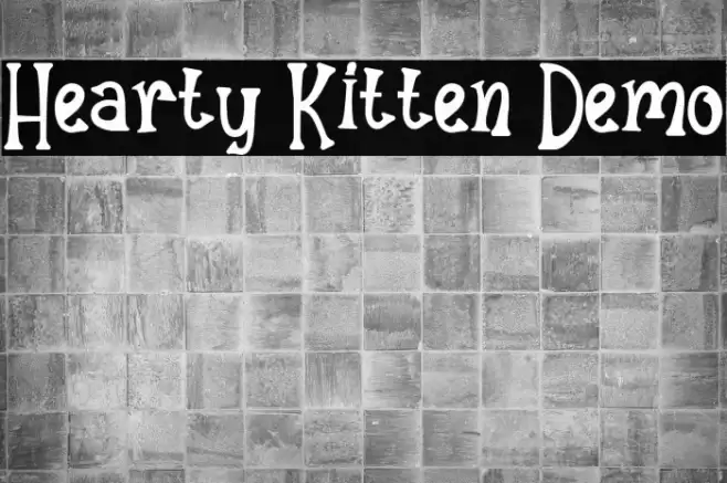 Hearty Kitten Demo Font examples