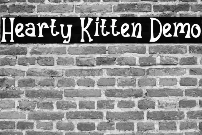 Hearty Kitten Demo Font examples