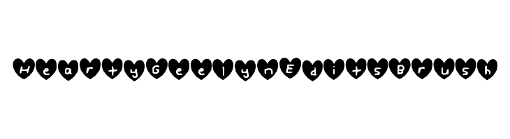 Hearty_Geelyn_Edits_Brush  フリーフォントのダウンロード