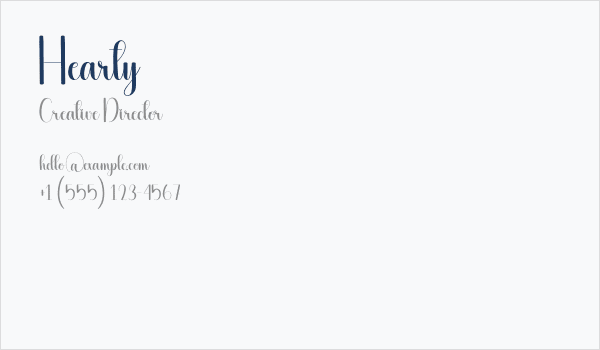 Hearty Business Card