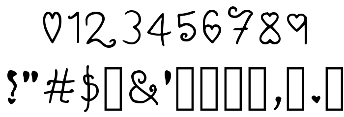 Heartz Regular Font OTHER CHARS
