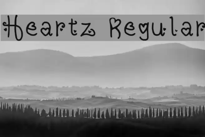 Heartz Regular Font examples