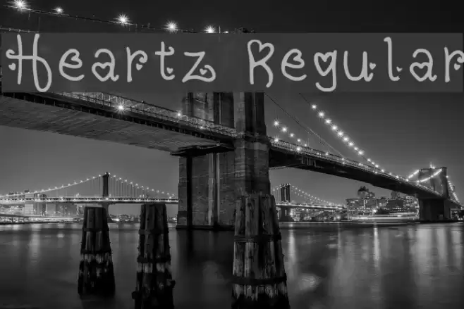 Heartz Regular Font examples