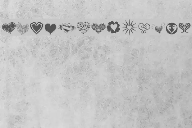 Heartz Font examples