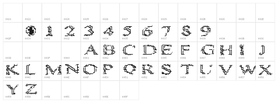 Heat Sinks 386 Character Map