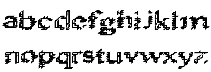 Heat Sinks 486 Font LOWERCASE