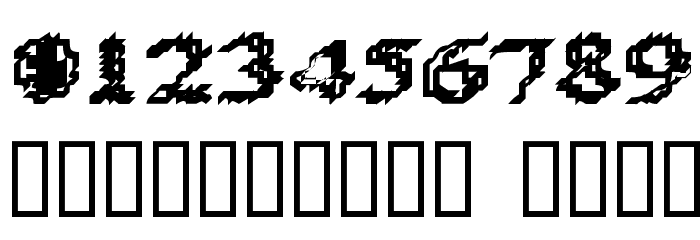Heat Sinks 586 Font Alte caractere