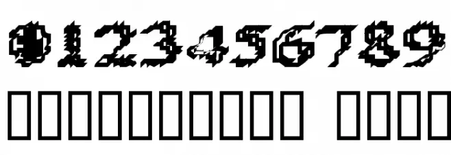 Heat Sinks 586 Font Alte caractere
