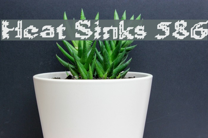 Heat Sinks 586 Font examples