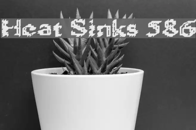 Heat Sinks 586 Font examples