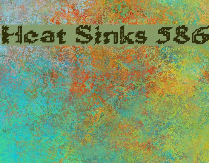Heat Sinks 586 Font examples