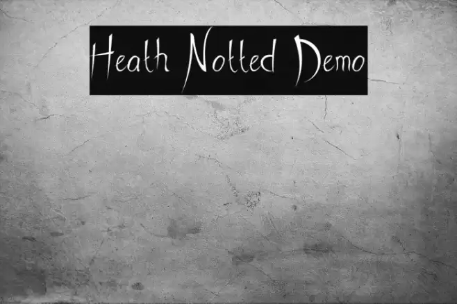 Heath Notted Demo Font examples