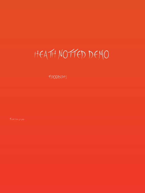 Heath Notted Demo Poster