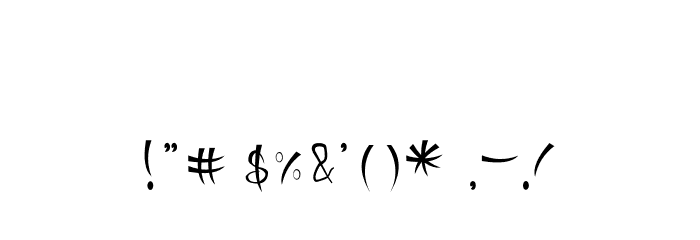 HeathNottedDemo Font OTHER CHARS