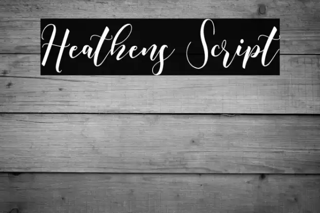 Heathens Script Font examples