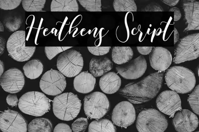 Heathens Script Font examples