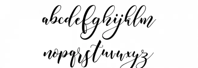 Heathens Script Schriftart Kleinbuchstaben
