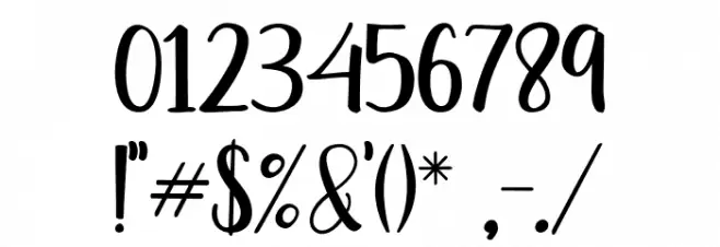 HeathensSans Font OTHER CHARS