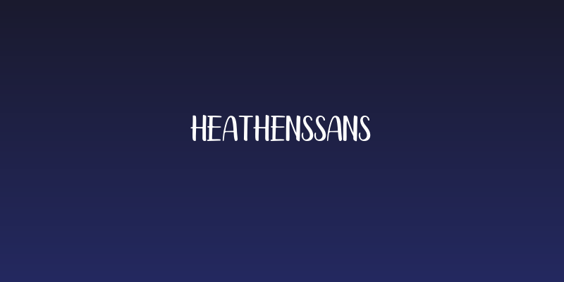 HeathensSans Social Header