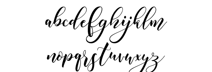 HeathensScript Font LOWERCASE