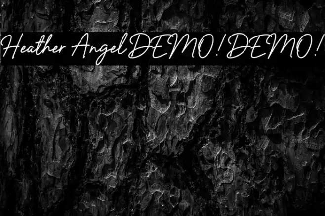 Heather Angel DEMO! DEMO! Caratteri examples