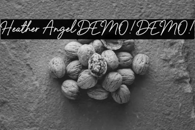 Heather Angel DEMO! DEMO! Caratteri examples